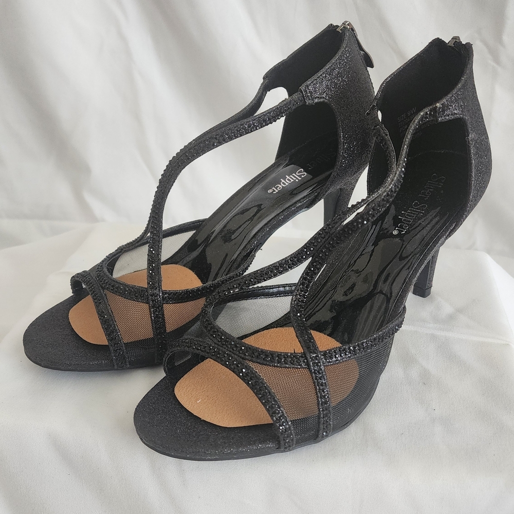 Sophisticated Black Strappy Heels